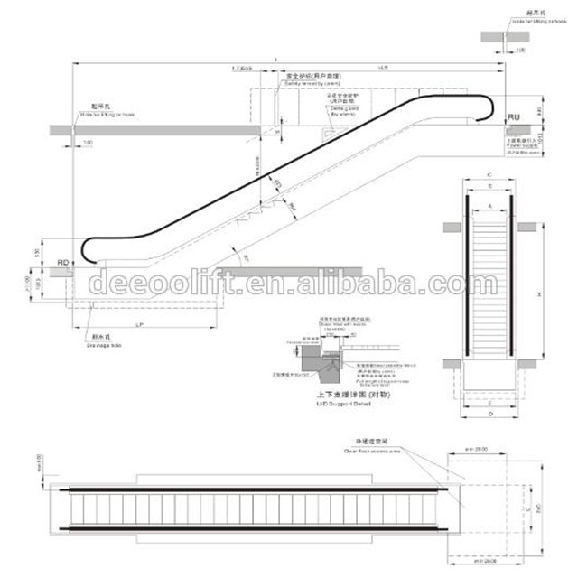 35 Degree Auto Shopping Mall Indoor Lifter Escalator