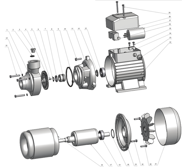 220V 60Hz Qb60 Water Pump with Termal Protector Single Phase Pump