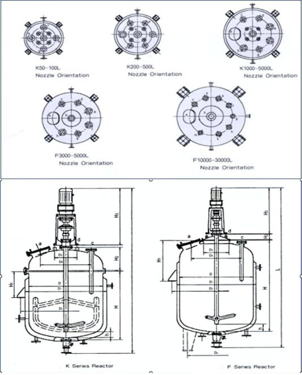 Vertical Type Corrosion Resistance Glass Lined Reactor Vessel