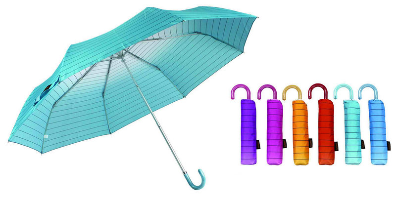 Stripe Rainbow Windproof Compact Umbrellas (YS-3FA22083961R)