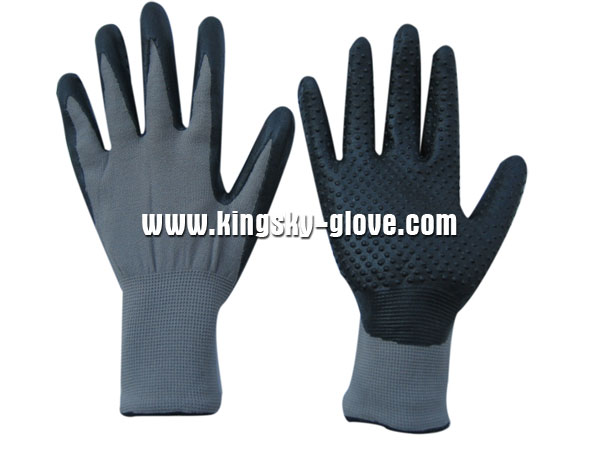 13G Polyester Liner Foam Latex Dotted Glove-5238