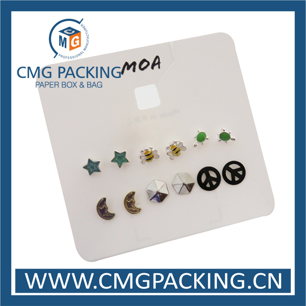 Customized Earring Display Card with Metal Eyelet