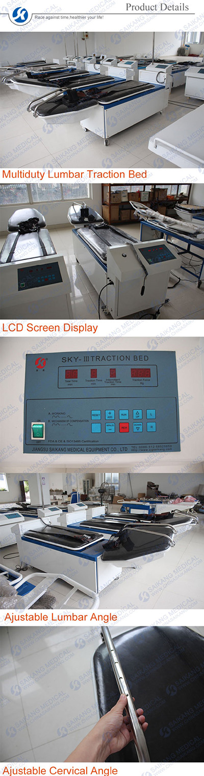 3D Multiduty Lumbar Traction Bed by Microcomputer with Professional Service