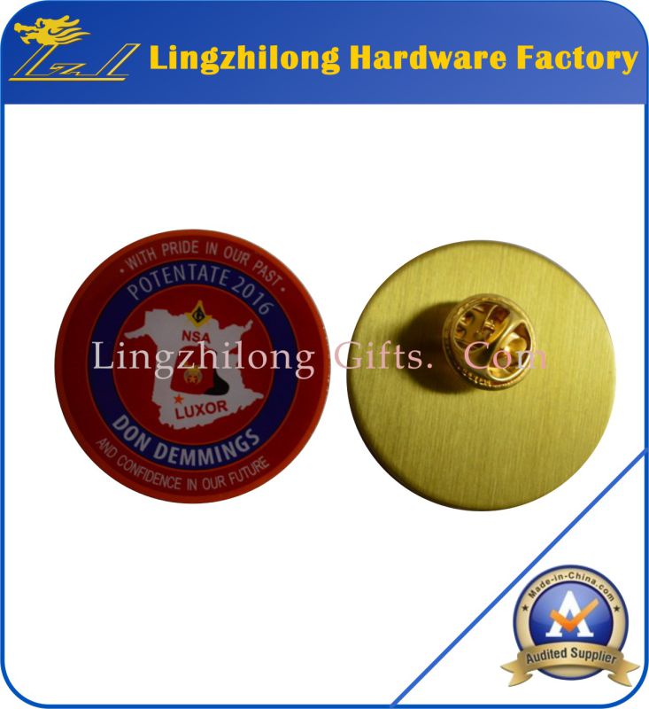 Brass Gold Offset Printing Metal Lapel Pin