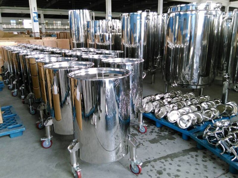 Stainless Steel Wheeled Wine Transfer Barrels