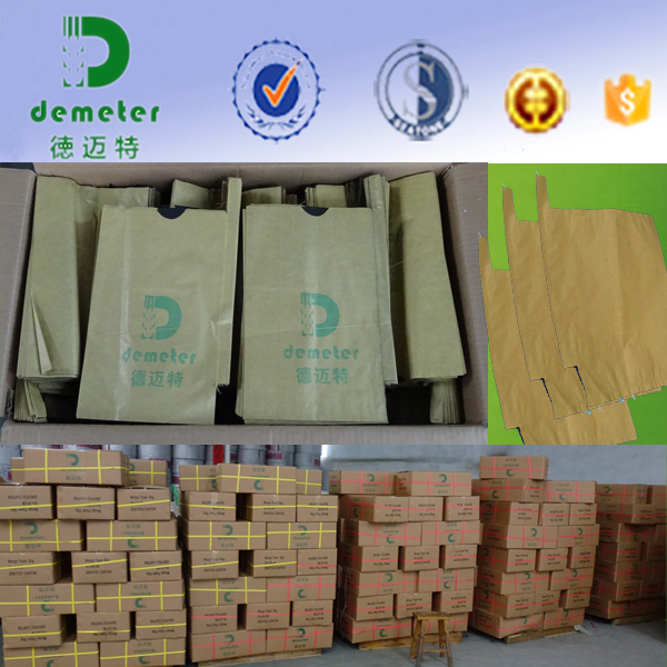 330X430mm White Glazed Apery Micropore Paper Grape Paper Bags with Outlet Entrance Popular in South America