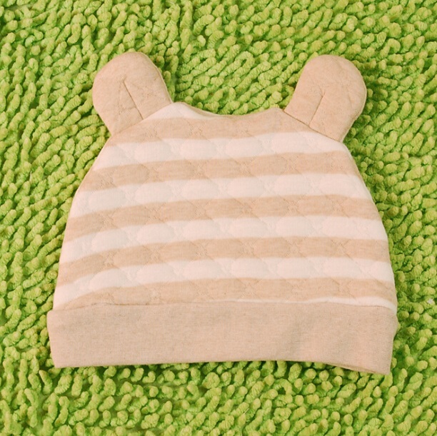 Organic Cotton Newborn Baby Striped Hat