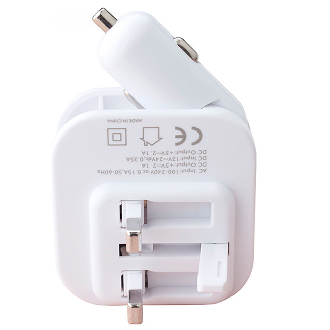 Portable UK Plug Wall Charger Adapter Smart Car Charger