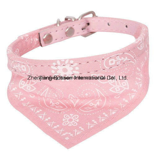 OEM Produce Customized Logo Printed Promotional Cotton Triangle Pet Scarf