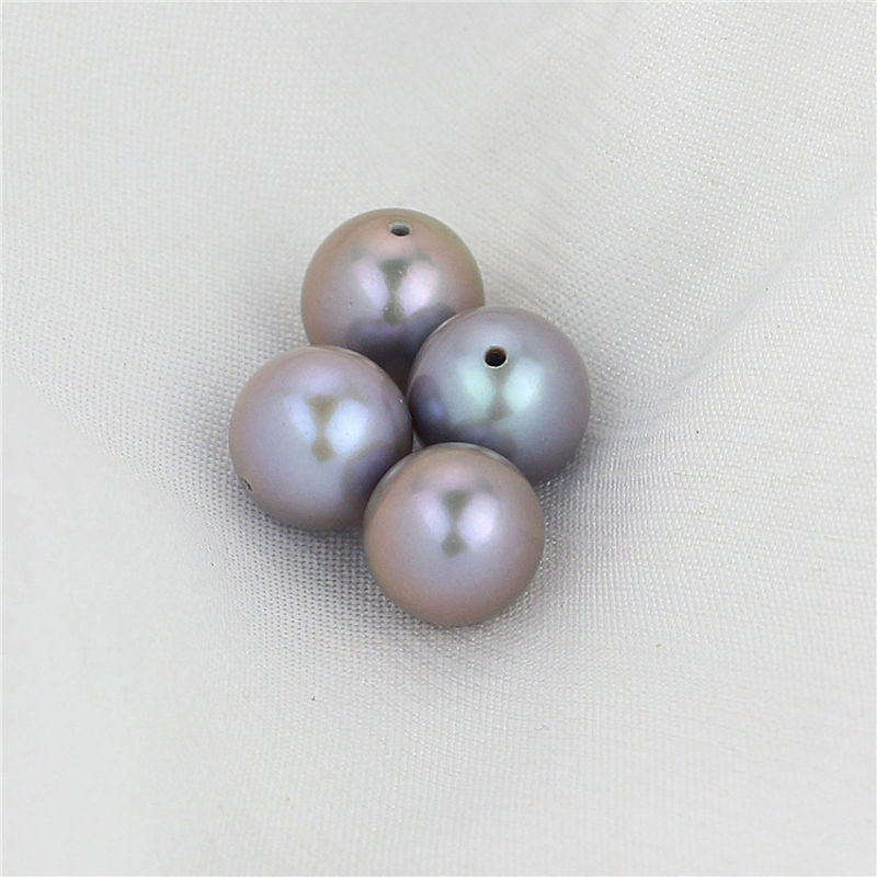 Snh Grey Color Natural Dye Color Loose Pearls