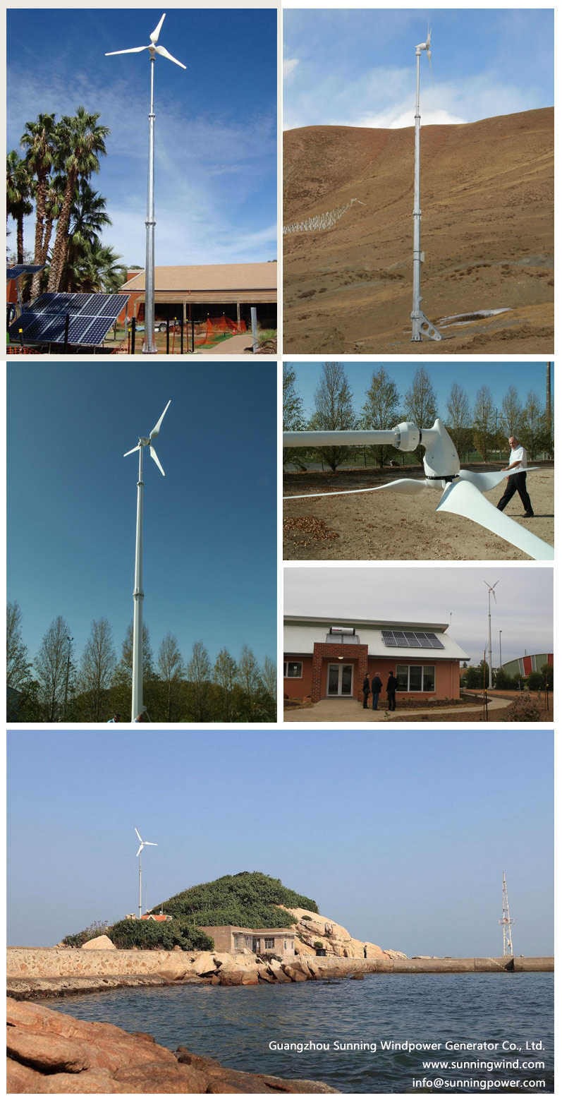 Horizontal 5000W Wind Turbine/Wind Mill/ Wind Generators