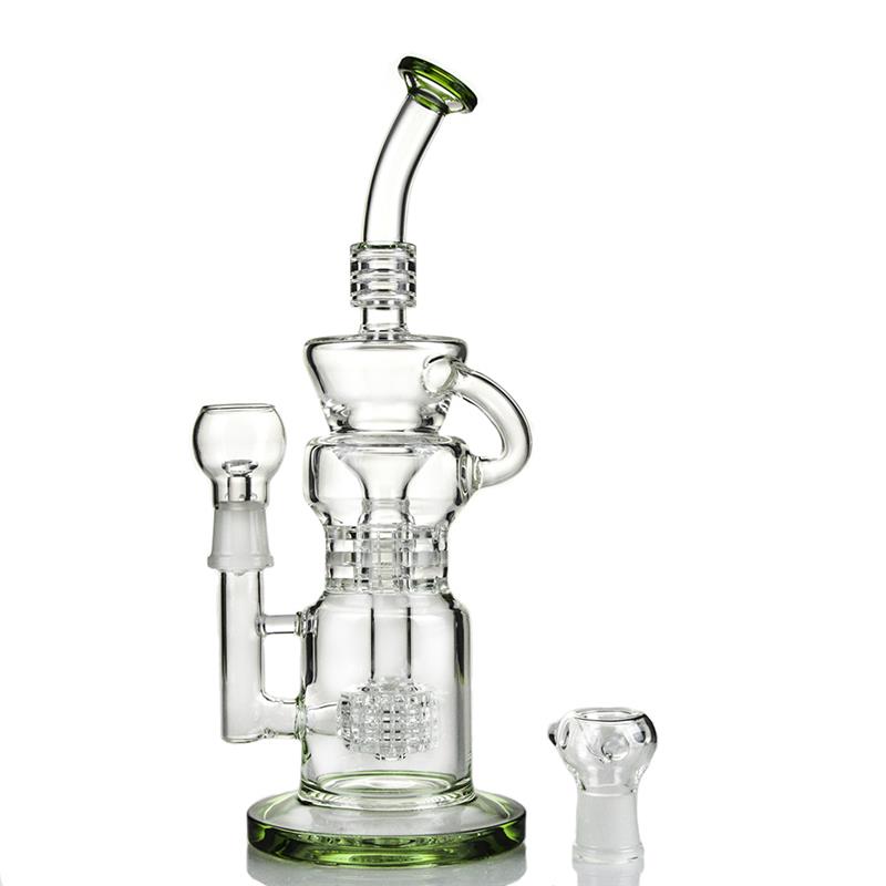 Triple Ratchet Perc Klein Incycler Hookah Glass Smokingpipe (ES-GB-398)