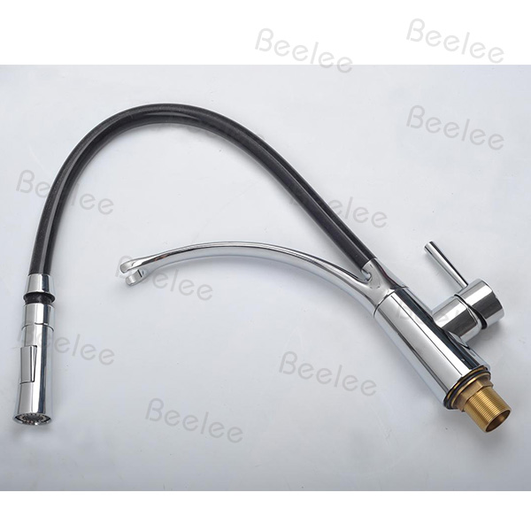 Rubber Neck Rotatable Spout Switch on The Head Single Handle Kitchen Faucet Sink Water Mixer Tap