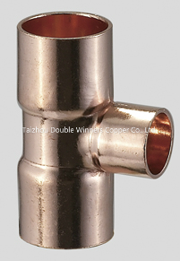 Reducer Tee Copper Fittings for Refrigeration Fitting