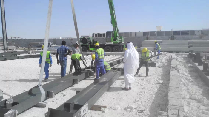 Abu Dhabi Galvanized Steel Structure Prefabricated Warehouse