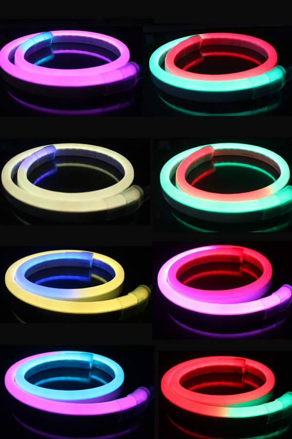 110V Dimmable RGB LED Neon Flex Rope Light