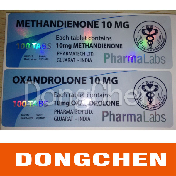 Trade Safely Fast Delivery Custom Printed Waterproof Shiny Hologram Vial Label