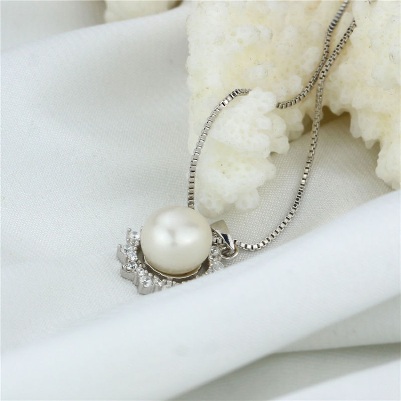 Flower Shape Elegant Deisgn Lady Single Pearl Pendant