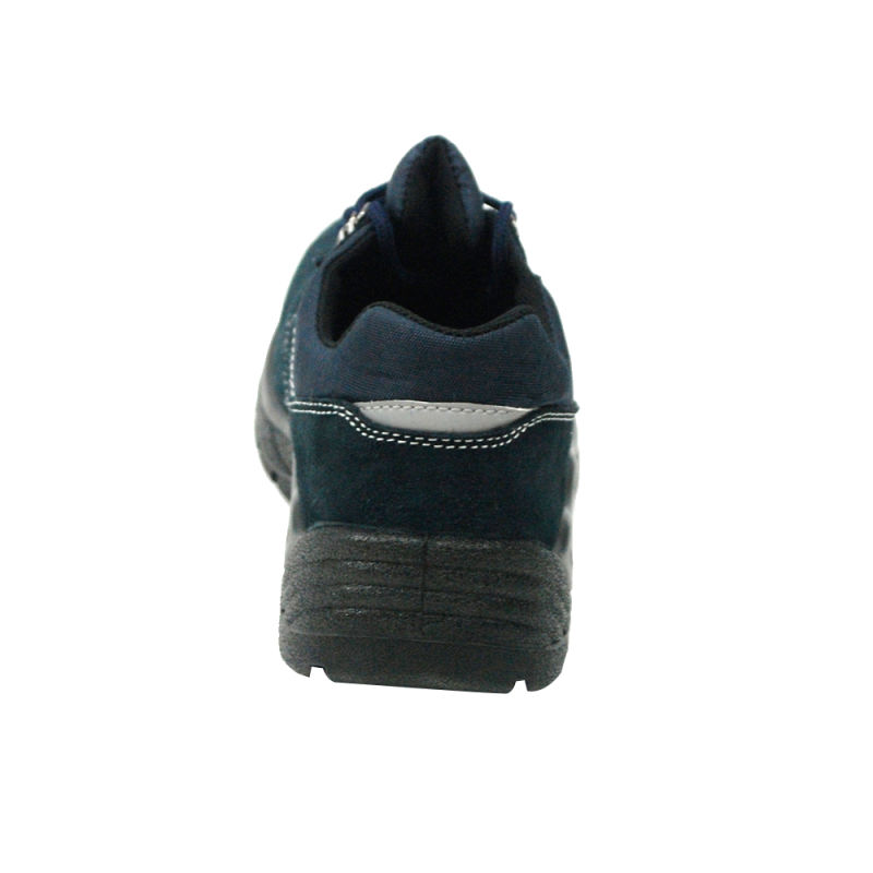 Dark Blue Suede Safety Shoes with Reflect Part (HQ05055)