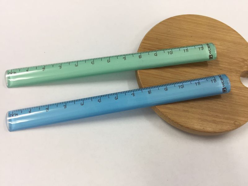 12cm Color PS Ruler for School Stationery Use