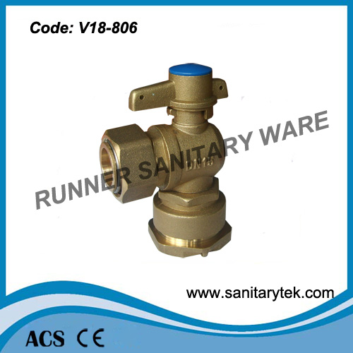 Brass Lockable Angle Ball Valve