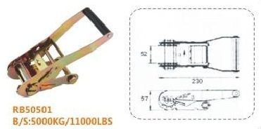 5t*50mm Rb50501 Ratchet Buckle with Plastic handle