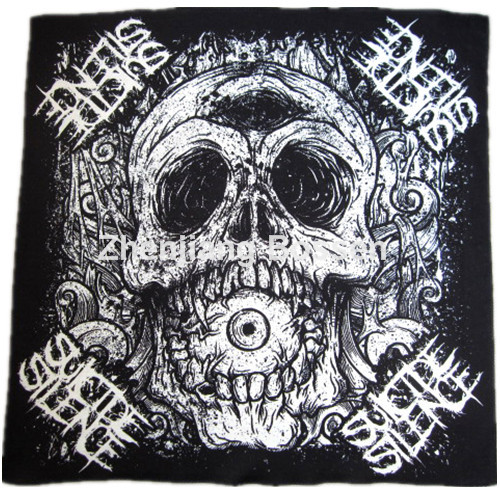 OEM Produce Customized Design Logo Skull Printed Cotton Headwear Bandana