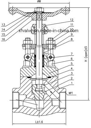 API602 800lb/1500lb Forged Steel A105 Thread Globe Valve