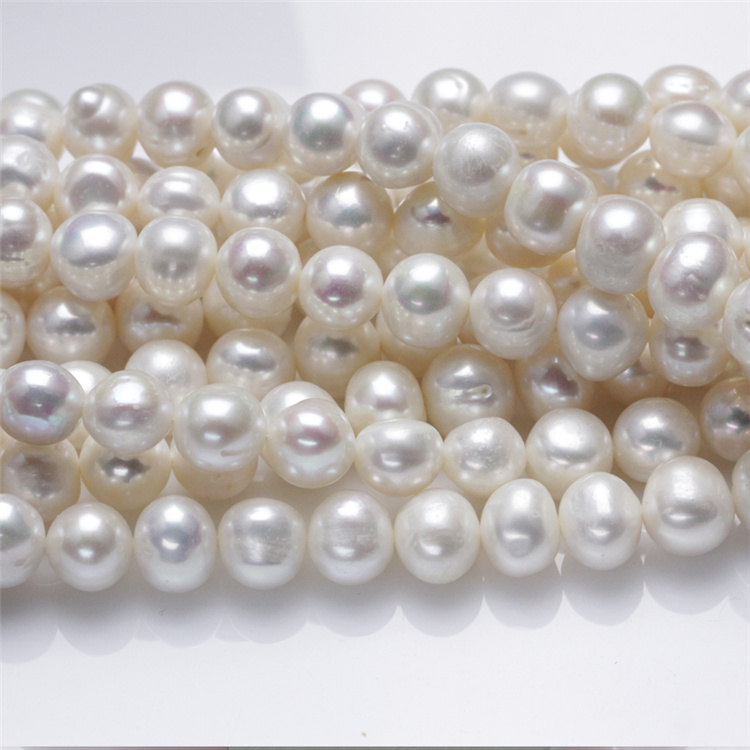 11-12mm Large Hot Sale Natural Real Freshwater Pearl Necklace Strand