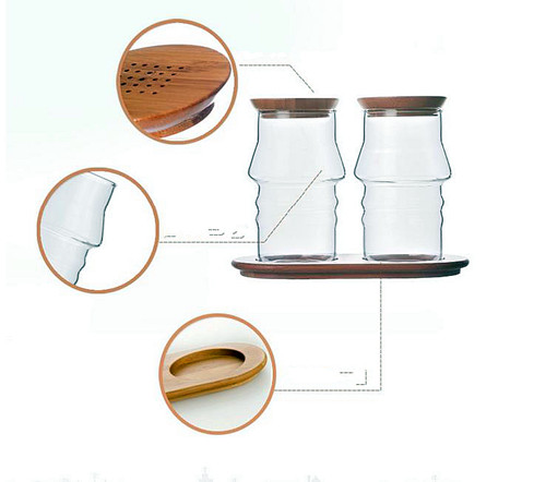 Western Style Creative Design Borosilicaate Glass Spice Jar