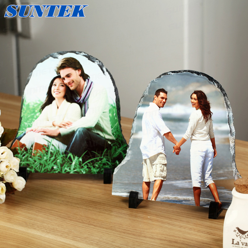 DIY Heat Press Printing Coated Sublimation Blank Photo Rock Slate