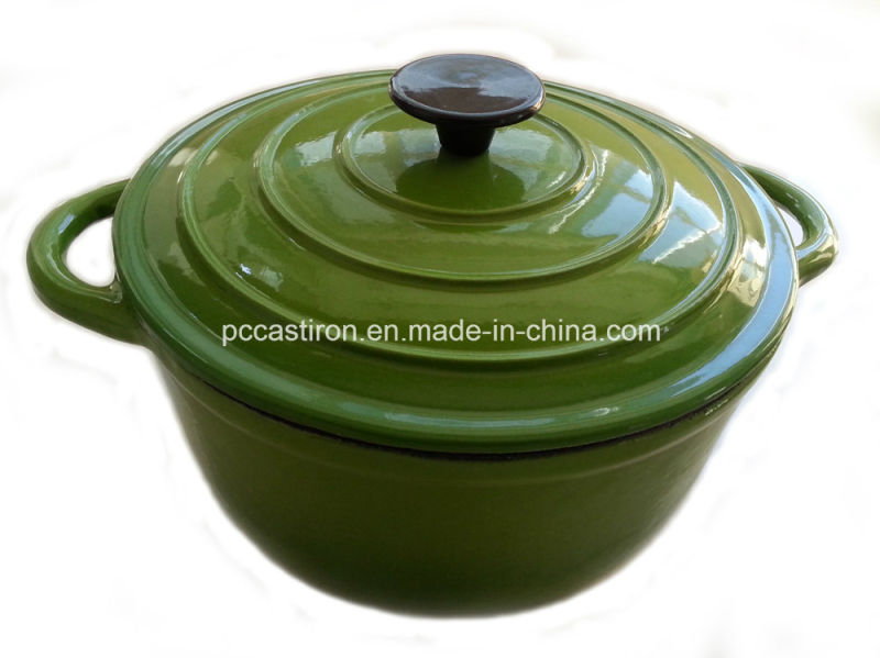 Green Cast Iron Cookware with Enamel Finishing China Factory