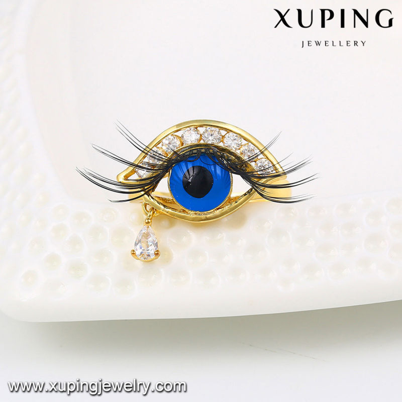 Fashion Charm 14k Gold-Plated CZ Eye Imitation Jewelry Finger Ring -13746