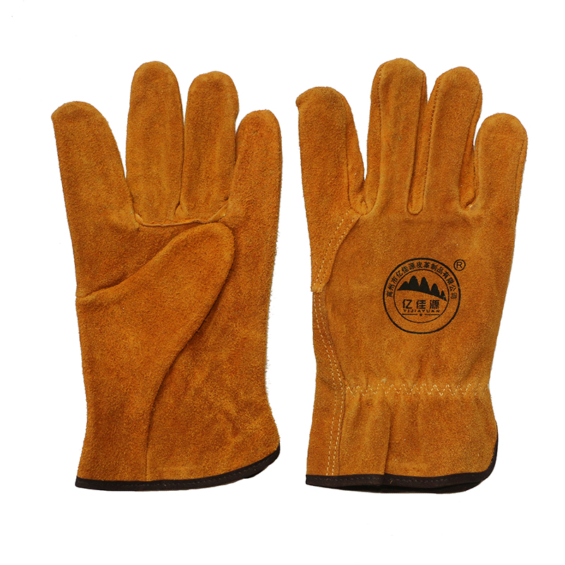 Cow Split Leather Safety Protective Work Driving Gloves