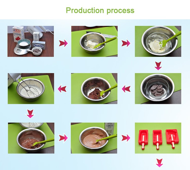 Heart Shape Food Grade Silicone Ice Cream Mould