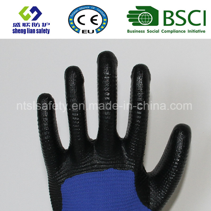 13G Polyester Shell with Nitrile Coated Work Gloves (SL-N117)