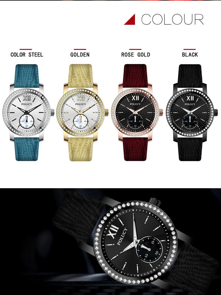 Make Custom High Quality Stainless Steel Women Wristwatches