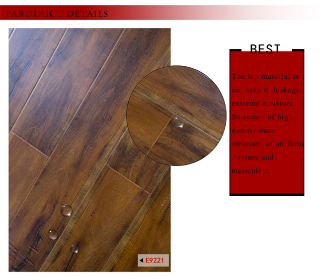 Wax Coating U Groove AC3 E1 HDF Laminate Floor