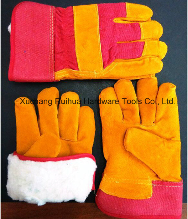 Winter Warm Labor Gloves,Winter Warm Working Gloves,Winter Working Gloves,Leather Winter Working Glove,Cow Grain Leather Fleecy Lined Winter Warm Working Glove