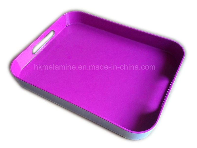 Square Melamine Tray with Handle (TR3963)