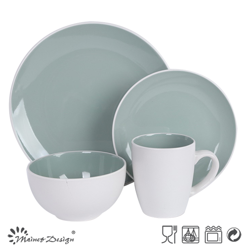 Stoneware Bicolor Dinner Set