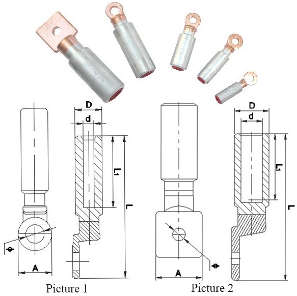 Cal-B Type Bimetal Connecting Terminals