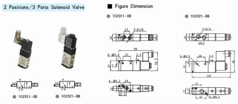 Tg Series Solenoid Valve (TG2521-08)