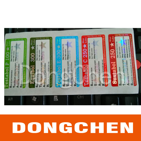 Cheap Medicine Packaging Sticker 10ml Hologram Vial Label