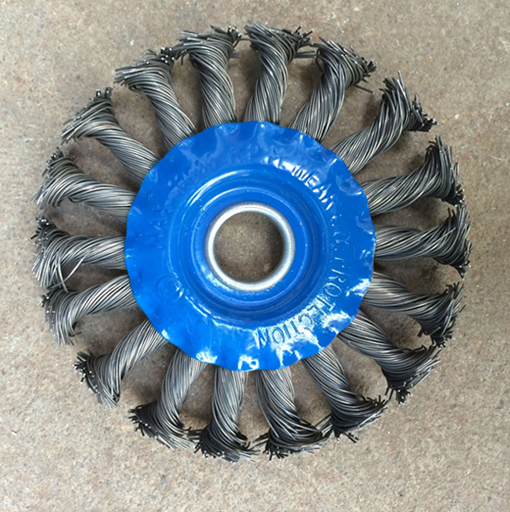 4inch Steel Wire Wheel Brush with Blue Plate (YY-592)