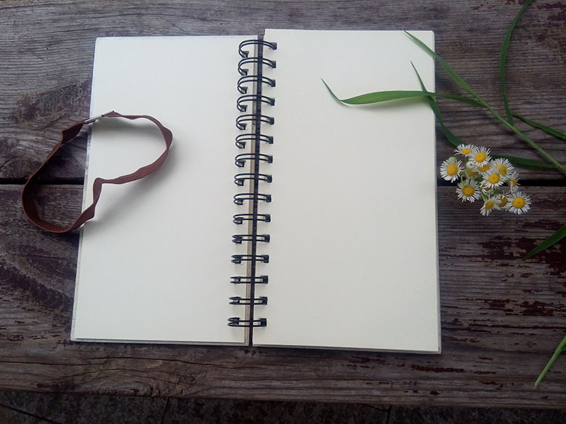 40k Spiral Winding Elastic Meeting Journal Notebook with Line