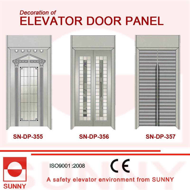 Concave Golden Stainless Steel Door Panel for Elevator Cabin Decoration (SN-DP-349)