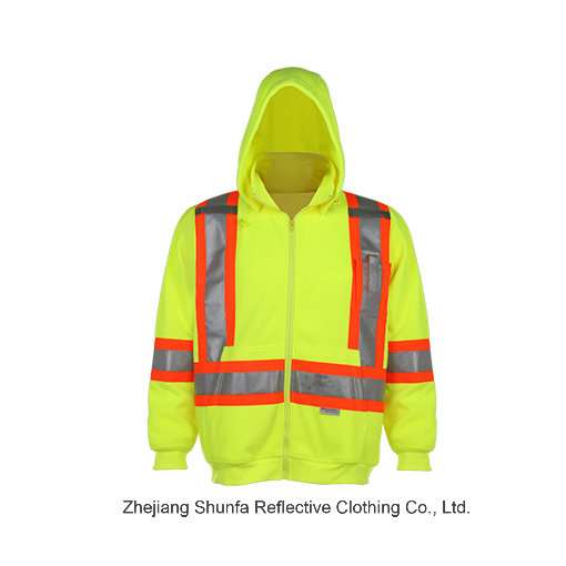 Safety Reflective High Visibiliy Polar Fleece Jacket Sweatshirt