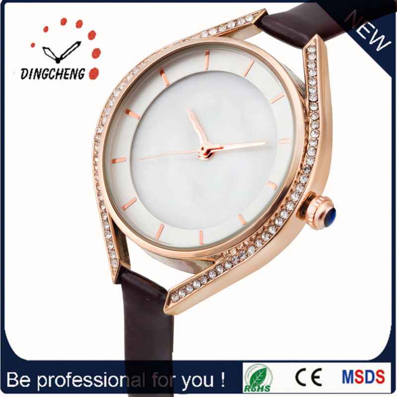 Multifunctional Dual Time Watches Big Face Watch High Quality with Leather Band