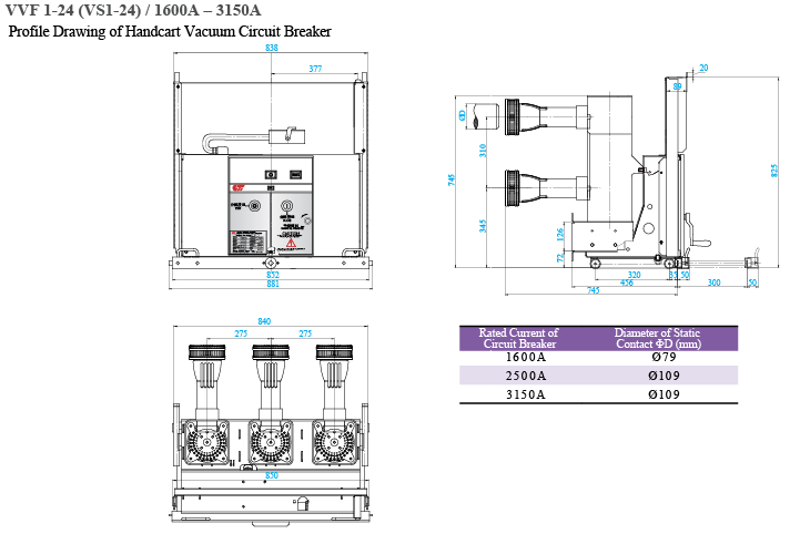 Vyf1-24 The New-Generation Indoor Vacuum Circuit Breaker